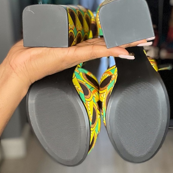 Zara Chunky Heel Satin Platform Sandals - Picture 4 of 8